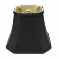 Estallar 16 in. Black with Bronze Lining Slanted Square Bell No Slub Lampshade ES3100980